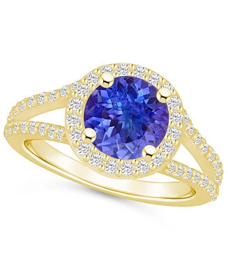 Macy's Tanzanite (2 Ct. t.w.) and Diamond (1/2 Halo Ring