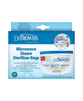 Dr. Browns Baby Microwave Steam Sterilizer Bags for Baby Bottles & Parts, 5 Pack