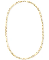 Lightweight 20" Curb Link Chain Necklace (5mm) in 14k Gold