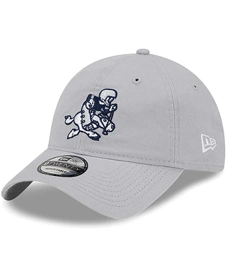 Men's New Era Gray Dallas Cowboys Retro Main Core Classic 2.0 9TWENTY Adjustable Hat