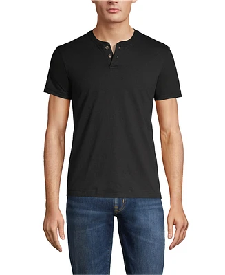 Lands' End Men's Short Sleeve Super-t Henley T-Shirt