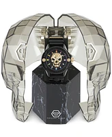 Philipp Plein Men's The Kull Black Silicone Strap Watch 44mm