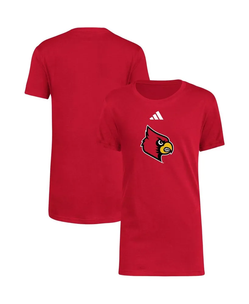 Big Boys adidas Red Louisville Cardinals 2023 Sideline Locker Room Logo Fresh T-shirt