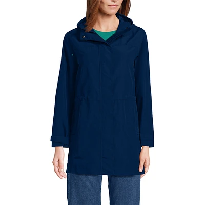 Lands' End Women's Petite Squall Hooded Waterproof Raincoat