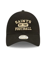 Women's New Era Black New Orleans Saints Formed 9TWENTY Adjustable Hat