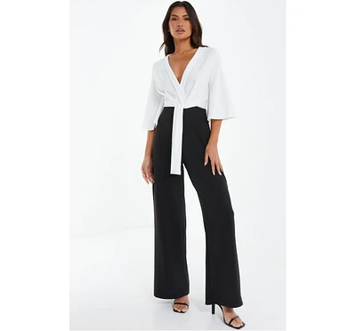 Quiz Women's Two Toned Scuba Crepe Jumpsuit