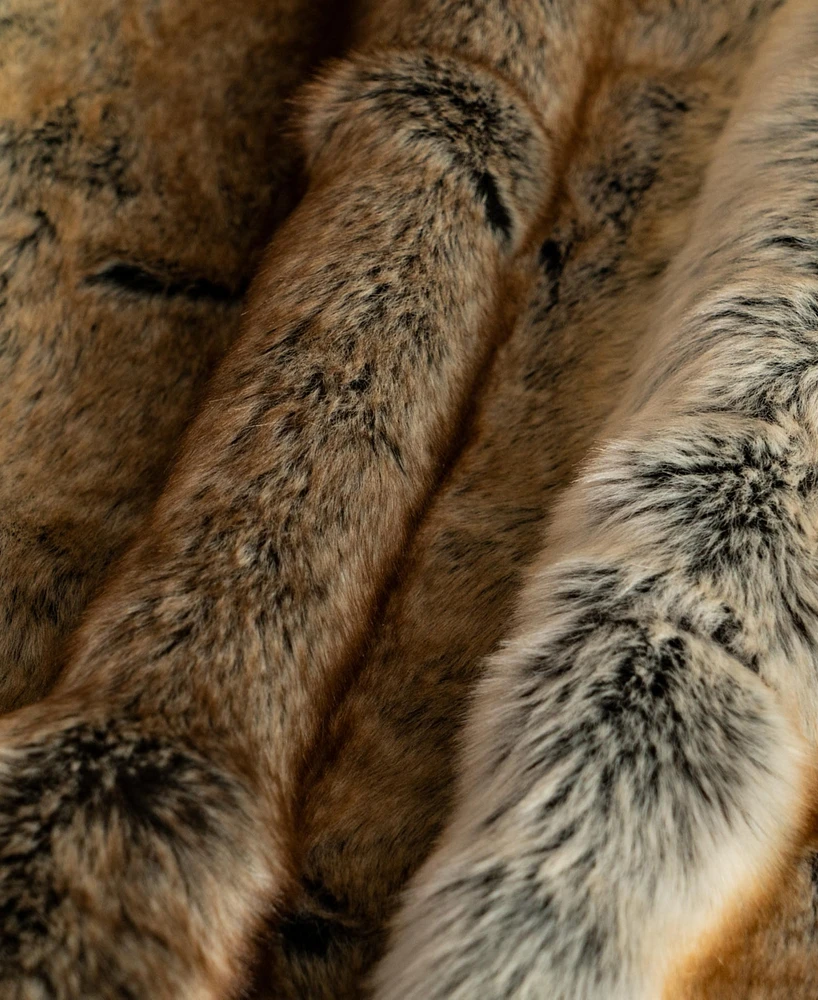 Battilo Luxury Tipped Faux Fur Throw, 60" x 80"