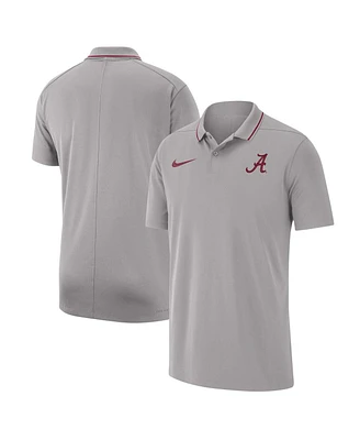 Men's Nike Gray Alabama Crimson Tide 2023 Coaches Performance Polo Shirt