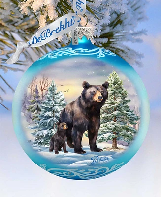 Designocracy A Love for All Seasons - Bears Ball Glass Christmas Ornaments G. DeBrekht