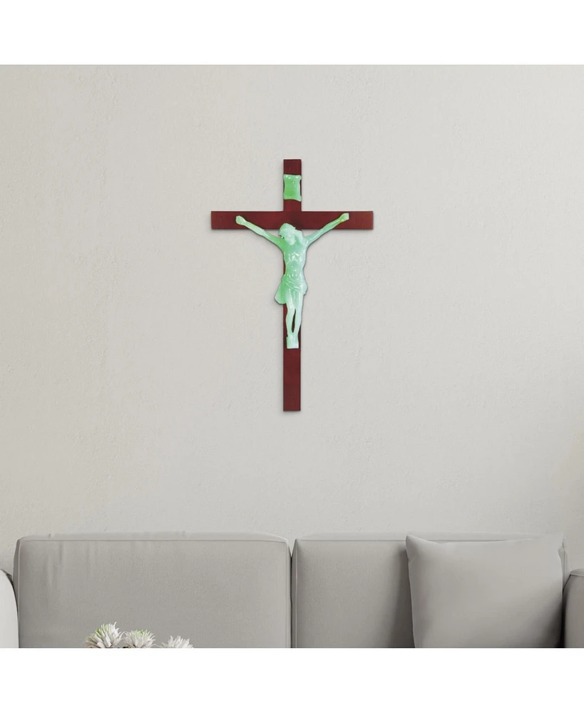 Fc Design Jesus Nailed On The Cross 22"H Luminous Crucifix Holy Statue Grows In The Dark Religious Decoration Figurine Home Decor Perfect Gift for Hou