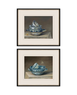 Traditional Bowl Framed Art, Set of 2