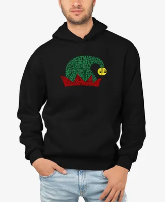 La Pop Art Men's Christmas Elf Hat Word Hooded Sweatshirt