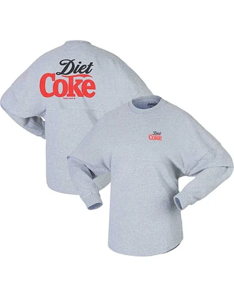 Men's and Women's Heather Gray Diet Coke Long Sleeve T-shirt
