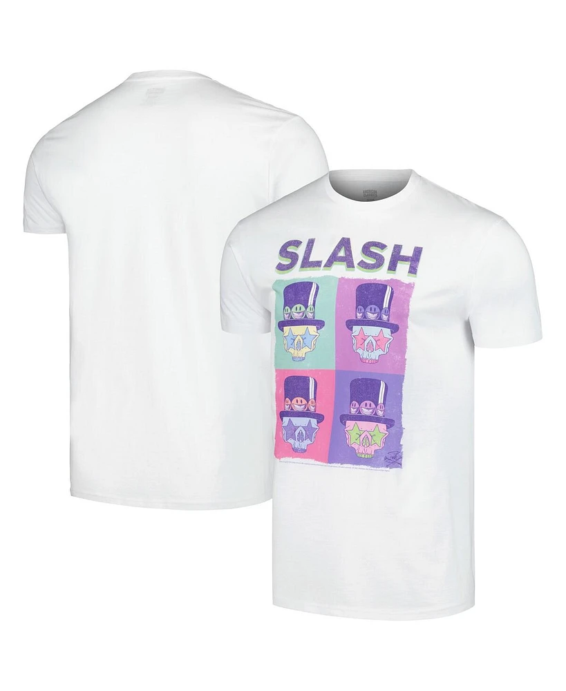 Men's White Slash Skull Boxes T-shirt