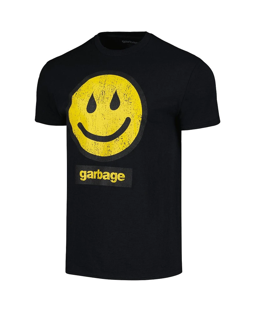 Men's Manhead Merch Black Garbage I'm Only Happy When It Rains Graphic T-shirt