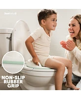 Potty Training Seat with Handles , Splash Guard, Non-Slip & Free Storage Hook - Unisex