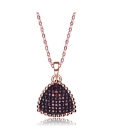 Sterling Silver Cubic Zirconia Triangle Shaped Pendant
