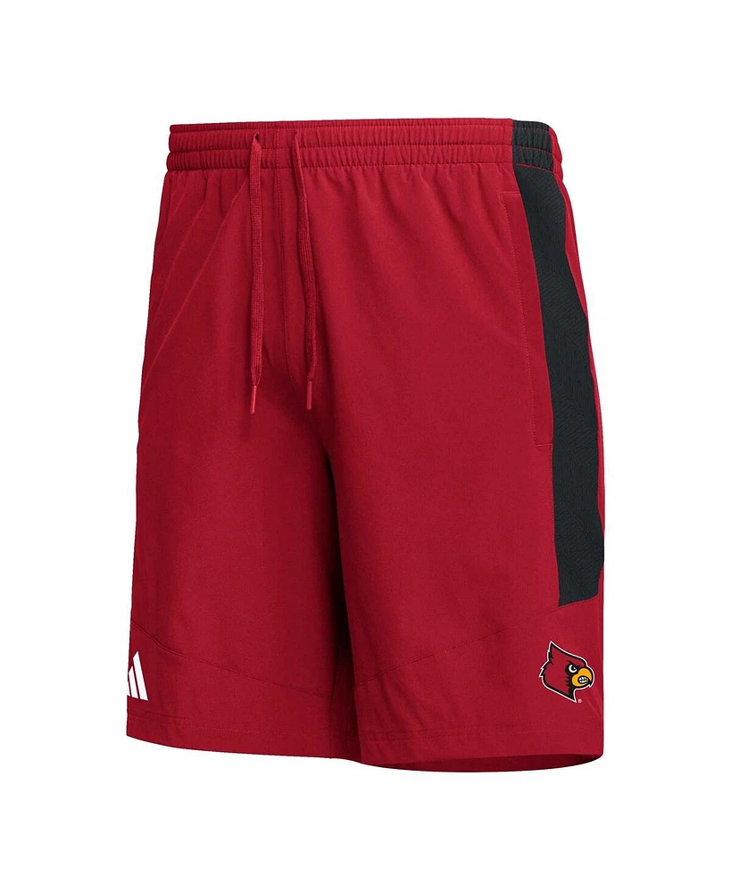 Men's adidas Red Louisville Cardinals Aeroready Shorts