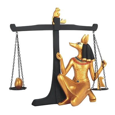 Fc Design 10"W Egyptian God Anubis Scales of Justice Black and Gold Statue Home Decor Figurine Home Decor Perfect Gift for House Warming, Holidays and