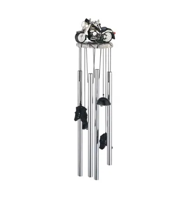 23" Long Round Top Black Motorcycle Wind Chime