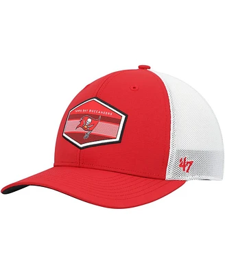 Men's '47 Brand Red Tampa Bay Buccaneers Burgess Trucker Adjustable Hat