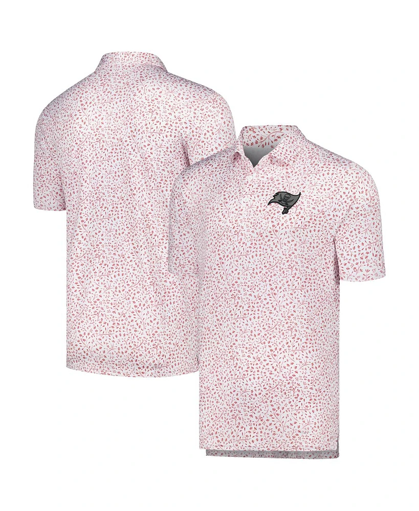 Men's Antigua White Tampa Bay Buccaneers Motion Polo Shirt