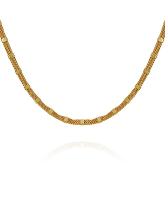 Vince Camuto Gold-Tone Glass Stone Box Chain Necklace, 18" + 2" Extender
