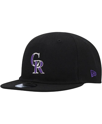 Infant Boys and Girls New Era Black Colorado Rockies My First 9FIFTY Adjustable Hat