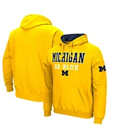 Men's Colosseum Maize Michigan Wolverines Sunrise Pullover Hoodie