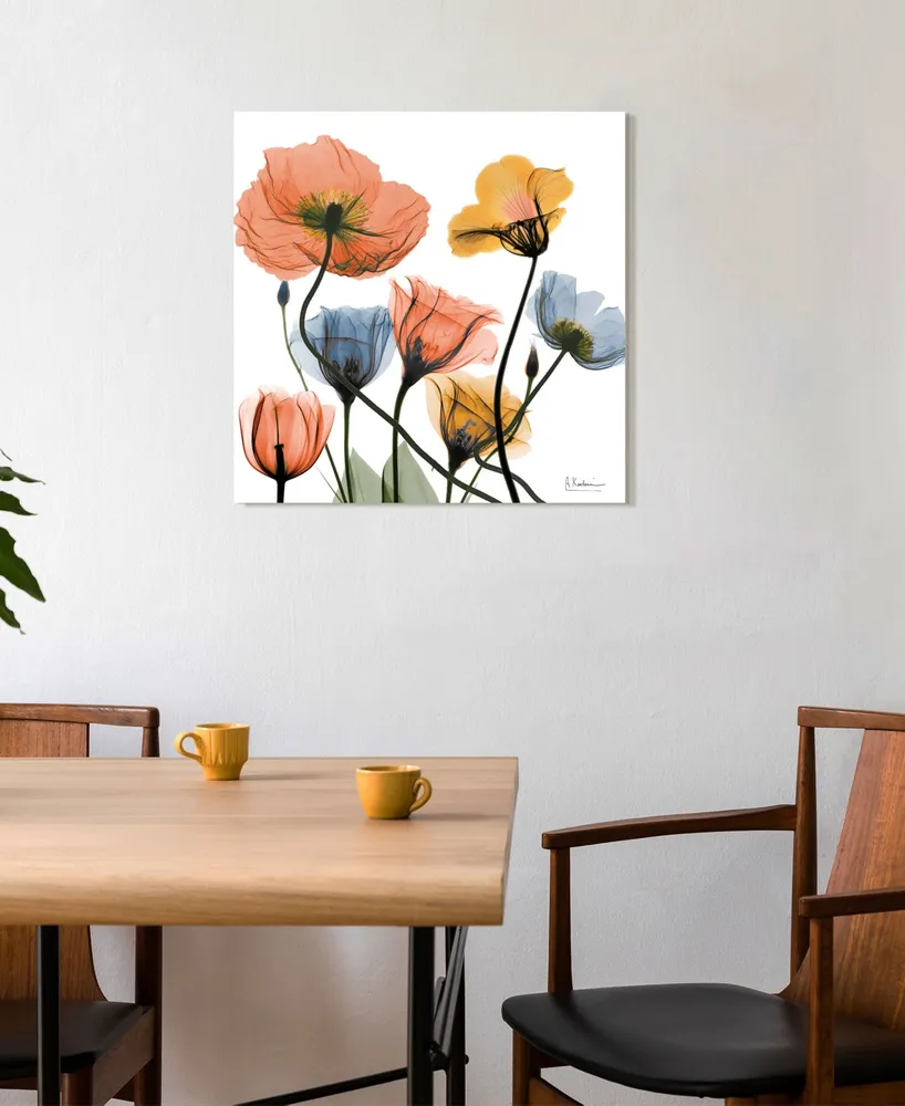 Empire Art Direct "Flowers and Ferns" Frameless Free Floating Tempered Glass Panel Graphic Wall Art, 24" x 24" x 0.2"