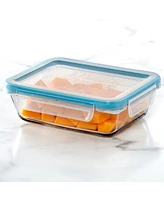 Anchor Hocking Glass 6 Cup Rectangle Food Storage with Truelock Locking Lid, 2 Piece Set