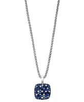 Effy Multi-Sapphire Ombre Cluster 18" Pendant Necklace (3-1/3 ct. t.w.) in Sterling Silver