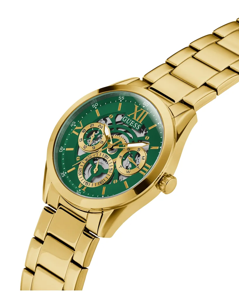 Guess Men's Multi-Function Gold-Tone Stainless Steel Watch 42mm