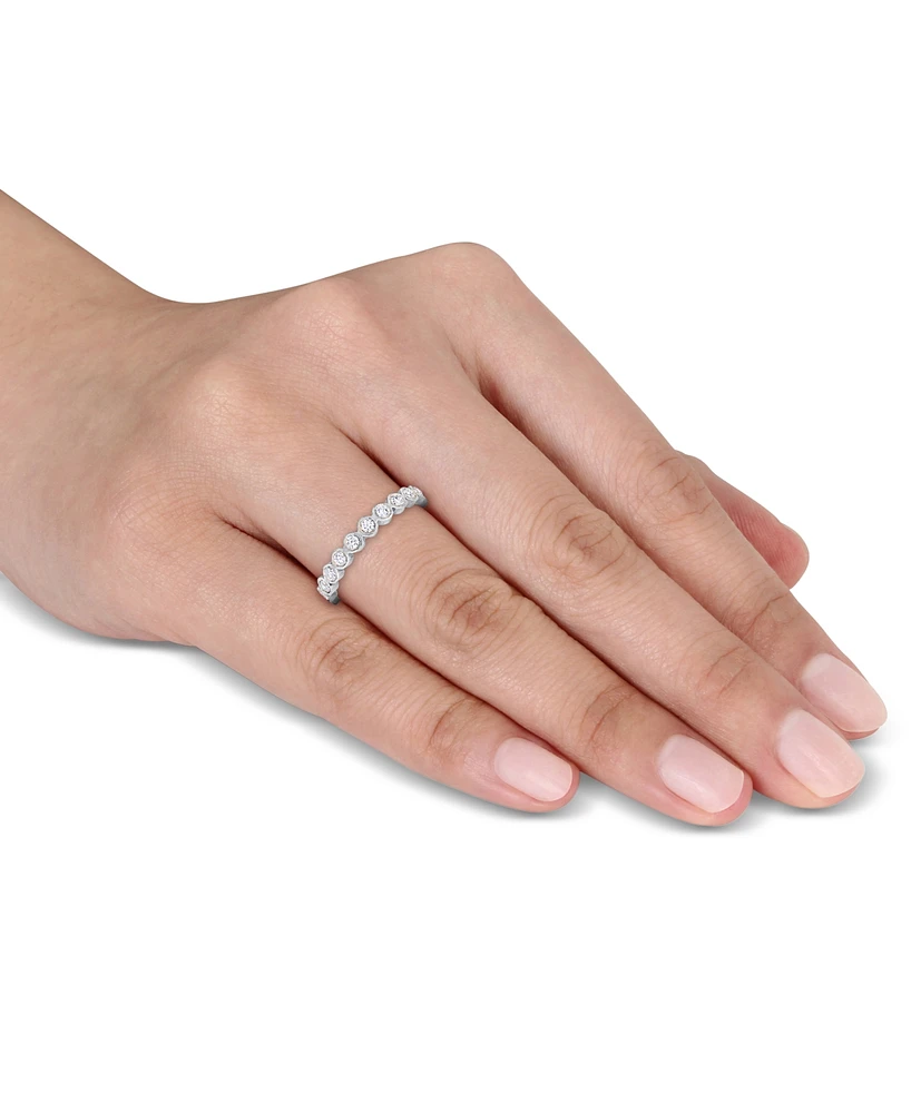 Diamond Bezel Semi-Eternity Band (1/3 ct. t.w.) 14k Gold
