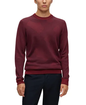 Boss by Hugo Boss Men's Two-Tone Monogram Sweater