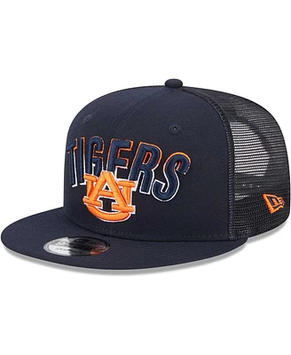 Men's New Era Navy Auburn Tigers Grade Trucker 9FIFTY Snapback Hat