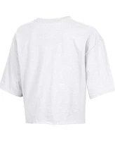 Women's Champion White Clemson Tigers Boyfriend Cropped T-shirt