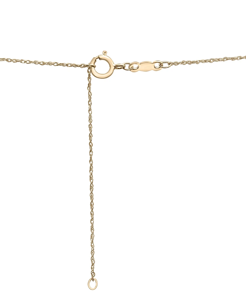 Diamond Open Heart Pendant Necklace (1 ct. t.w.) in 14k White or Yellow Gold, 18" + 2" extender