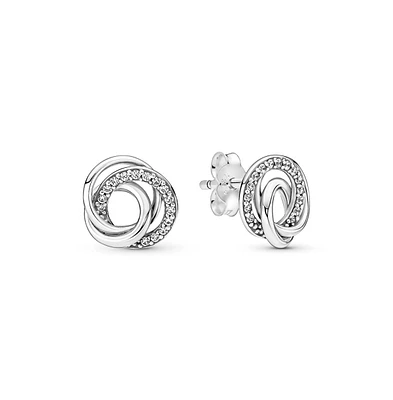 Pandora Family Always Encircled Stud Earrings