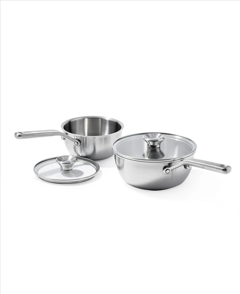 Oxo Mira Tri-Ply Stainless Steel 2 Piece Covered Chef's Pan Set