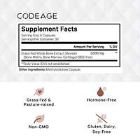 Codeage Grass Fed Bone Marrow Supplement - Freeze Dried, Non-Defatted, & Desiccated Beef Bone Marrow Pills