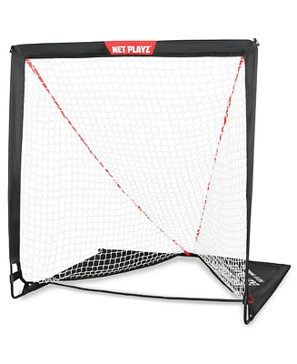 Net Playz Backyard Lacrosse Goal, Kids Backyard Training, Practice Exercise Portable Lacrosse Net, Equipment Gear, 4' x 4'