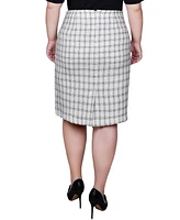 Ny Collection Plus Size Slim Double Knit Skirt