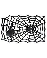 Spider Web Rectangular Halloween Doormat, 18" x 30"
