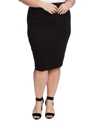 Vince Camuto Plus Pull-On Midi Tube Skirt