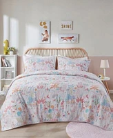Intelligent Design Iris Woodland Animals Reversible Cotton Quilt Set