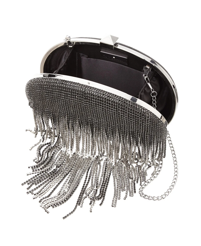 Nina Crystal Chain Draped Minaudiere