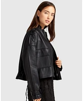 Belle & Bloom Women's Reload Draped Leather Look Jacket