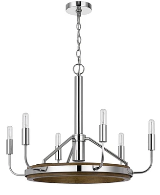 Saluda 6 Light 20" Height Metal Chandelier