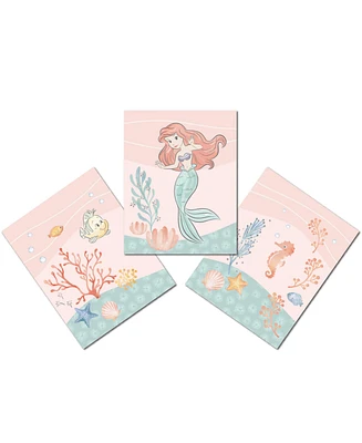 Bedtime Originals Disney Baby The Little Mermaid 3-Piece Unframed Wall Art